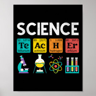 Affiche Professeur de sciences Chimie Biologie Physique En