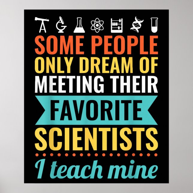 Affiche PROFESSEUR DE SCIENCES Enseigner la biologie, la c (Devant)