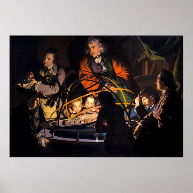 Affiche Professeur de sciences & Maquette de planétaire Le (Devant)