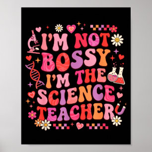 Affiche Professeur de sciences Saint-Valentin Rétro Groovy