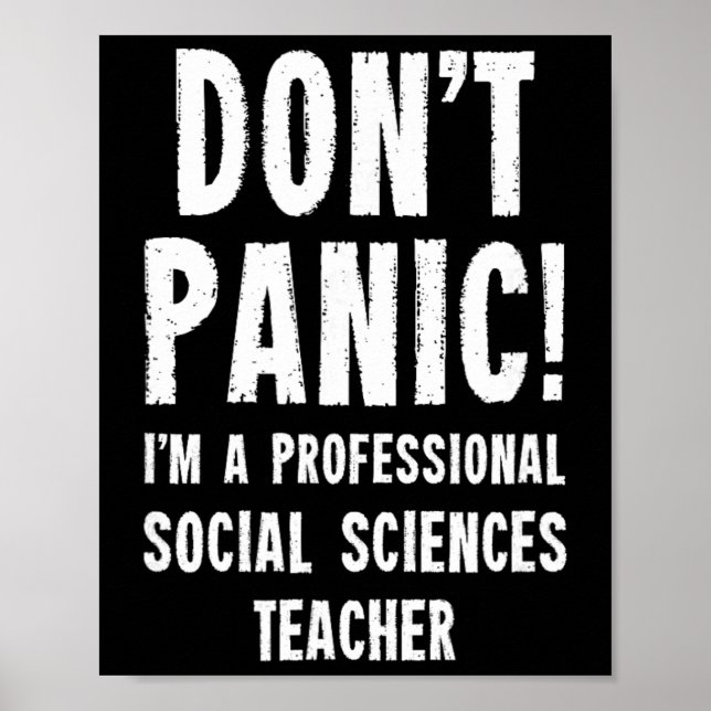 Affiche Professeur de sciences sociales  (Devant)
