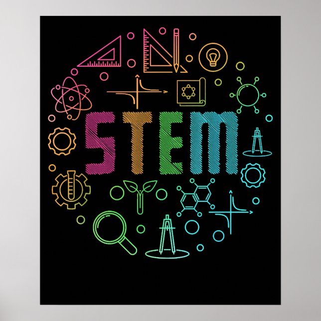 Affiche Professeur de sciences, technologie, ingénierie et (Devant)
