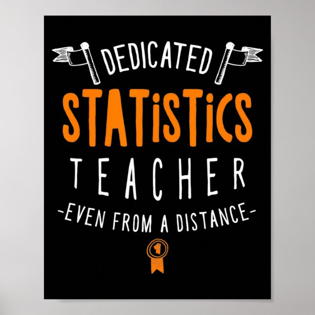 Affiche Professeur de statistiques dévoué à l'apprentissag (Devant)