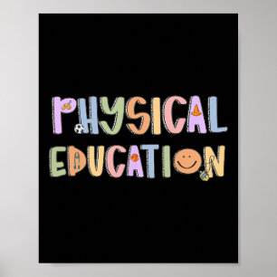 Affiche Professeur d'éducation physique féminine Retour à