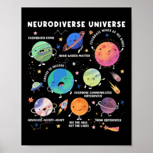 Affiche Professeur d'éducation spéciale pour la planète de