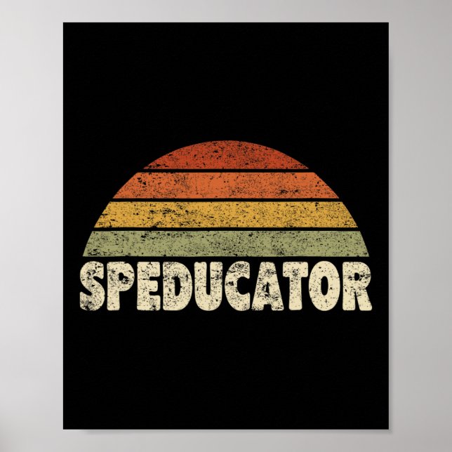 Affiche Professeur d'éducation spéciale Speducator Spécial (Devant)