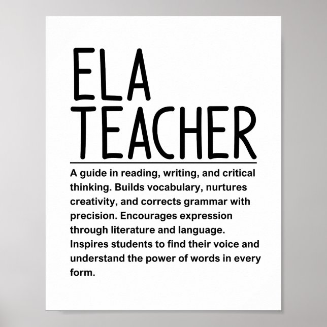 Affiche Professeur d'ELA (Devant)
