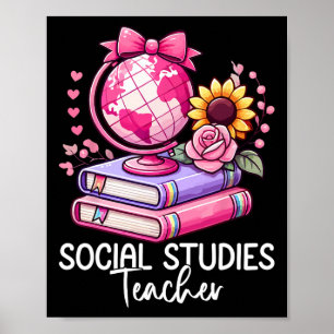Affiche Professeur d'histoire des études sociales Terre Gl
