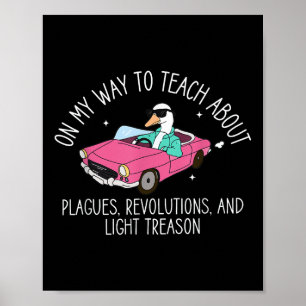Affiche Professeur d'histoire Silly Goose Retour à l'école
