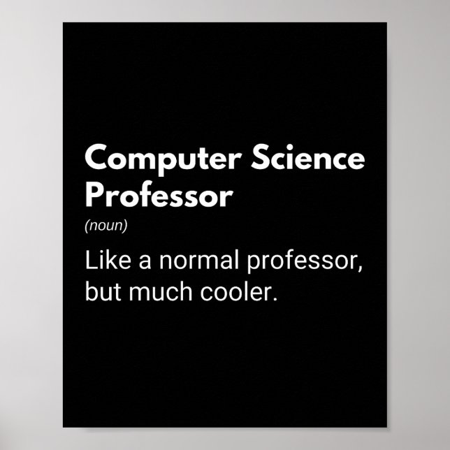 Affiche Professeur d'informatique Définition de travail dr (Devant)
