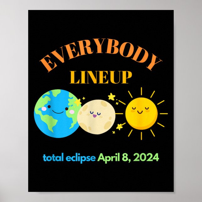 Affiche Professeur Drôle Éclipse Solaire 8 Avril (Devant)