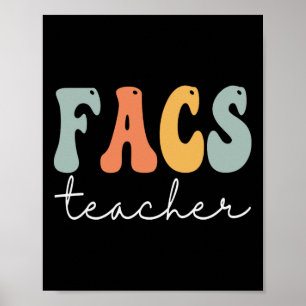 Affiche Professeur FACS Retro Super Vintage Joyeux premier