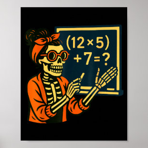 Affiche Professeur Halloween Six Sept Mème 6 7 Squelette S