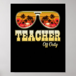 Affiche Professeur Hors Service Lunettes de soleil Palm Tr