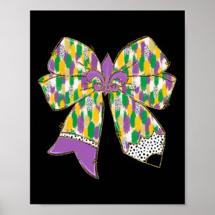 Affiche Professeur Krewe Mardi Gras Festival Fleur De Lis