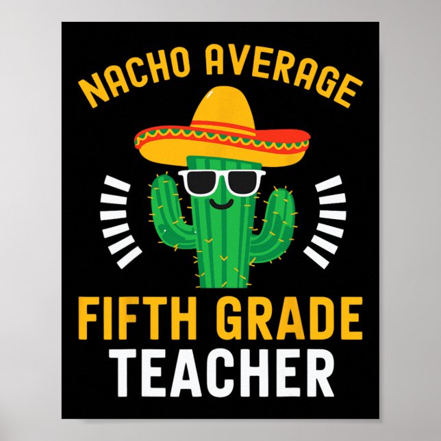 Affiche Professeur moyen de cinquième année mexicain Cinco (Devant)