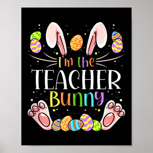 Affiche Professeur Pâques Matching Famille Fête Lapin Visa (Devant)