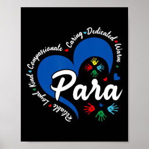 Affiche Professeur Para Heart Paraprofessionnel École Appr