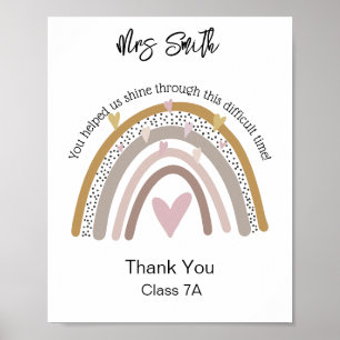 Affiche professeur rainbow citation merci