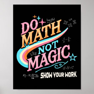 Affiche Professeur Retour à l'école Faites des maths pas d