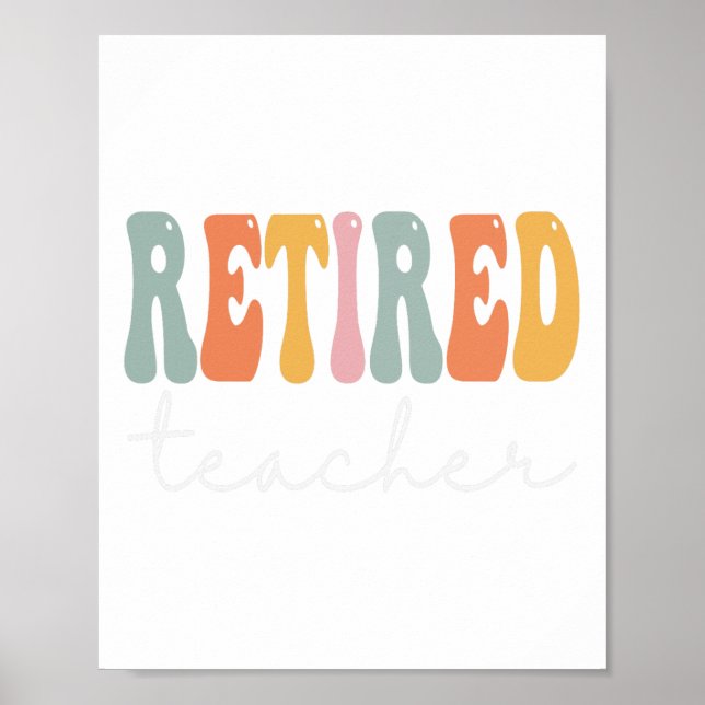 Affiche Professeur Retro Femmes Super Heureux Premier Jour (Devant)