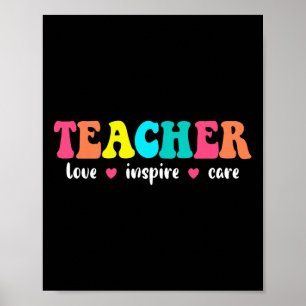 Affiche Professeur Rétro Groovy Inspirant Retour à l'école