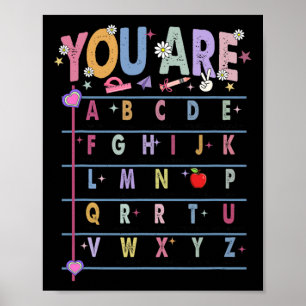 Affiche Professeur Vous Êtes Lettres Alphabet Apprendre Ab