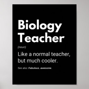 Affiche Professeurs de biologie drôle citation cool