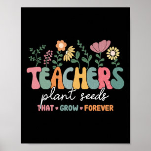 Affiche Professeurs Groovy Plantent Des Graines Qui Pousse
