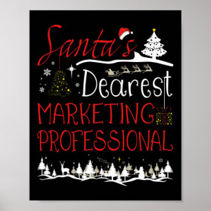 Affiche Professionnel du marketing Emploi Xmas Noël mignon