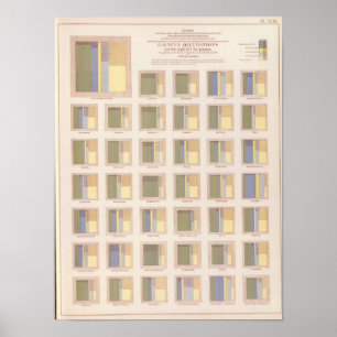 Affiche Professions, fréquentation scolaire, lithographie