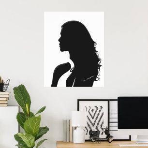 Affiche Profil Chic Femme - Art Contemporain Minimaliste
