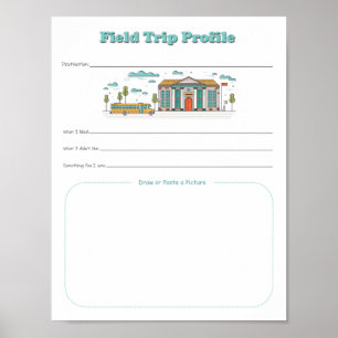 Affiche Profil de voyage sur le terrain de l'école pour en