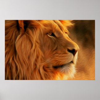 Affiche Profil Lion