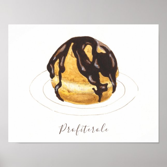 Affiche Profiterole watercolor (Devant)