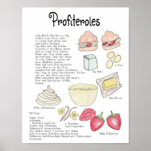Affiche Profiteroles-Rezept
