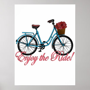 Affiche Profitez De La Promenade Bicyclette