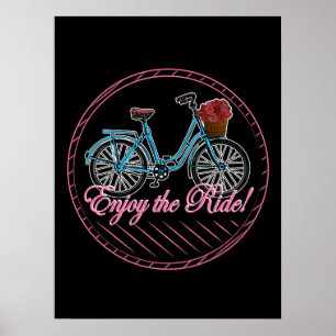 Affiche Profitez De La Promenade Bicyclette