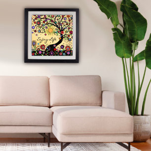 Affiche "Profitez de la vie" Amusante salle de classe insp