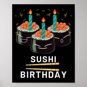 Affiche Profitez de Sushi Anniversaire Pour Cadeaux Hommes