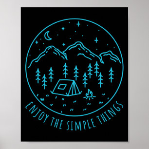 Affiche Profitez des choses simples feu de camp nature min