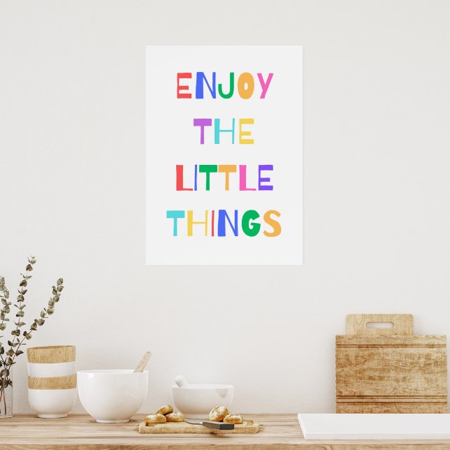 Affiche Profitez des petites choses (Cuisine)