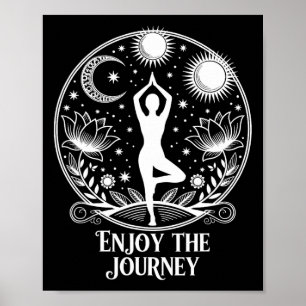 Affiche Profitez du Voyage Yoga Méditation Céleste Paix