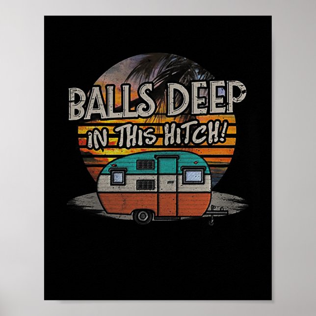 Affiche Profondément dans ce cadeau drôle de camping  (Devant)
