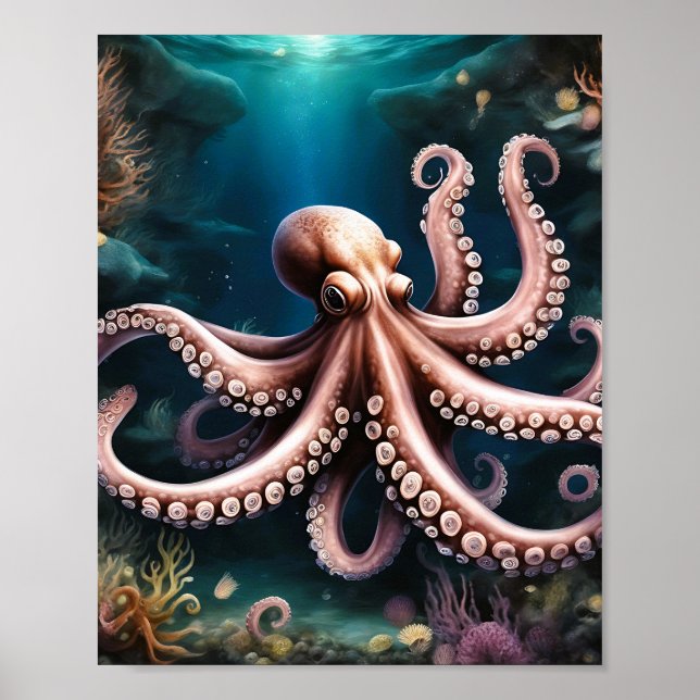 Affiche Profondeurs surréalistes Octopus (Devant)