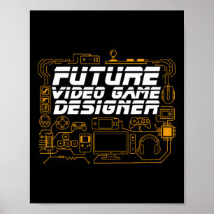 Affiche Programmateur de programmation de jeu vidéo futur