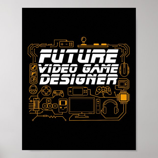 Affiche Programmateur de programmation de jeu vidéo futur  (Devant)