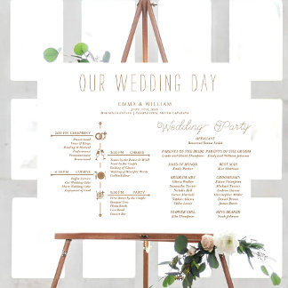 Affiche Programme classique de mariage chronologique