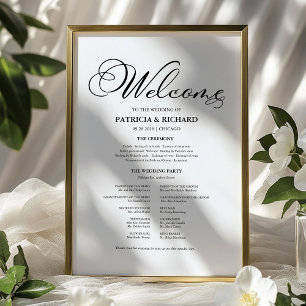 Affiche Programme de la Cérémonie de Mariage Calligraphie