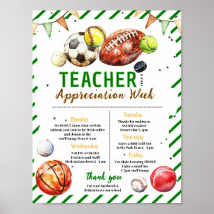 Affiche Programme de la semaine d'appréciation des profess